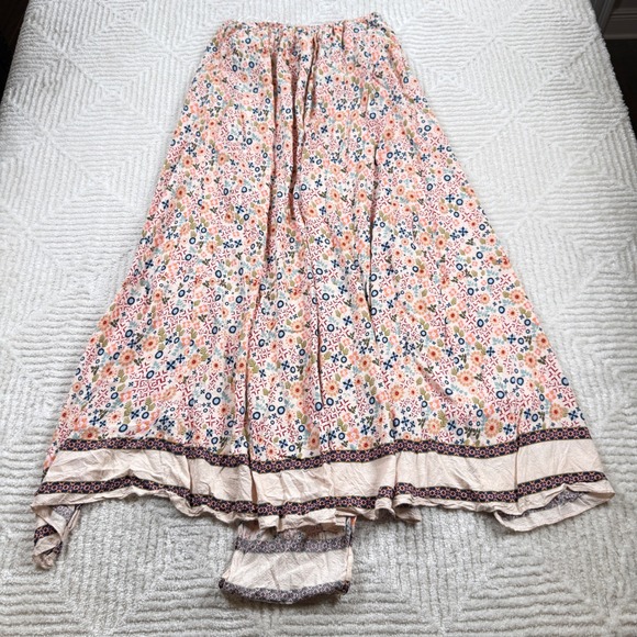 Chelsea & Violet Cold Shoulder Halter Midi Dress Women's S Peasant Cottagecore - Picture 2 of 11